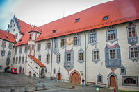 Trompe l'oeil facade of the Hohes Schloss