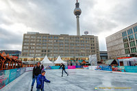 Iceskating ring at Alexanderplatz