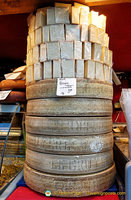 A stack of Gruyère  cheese