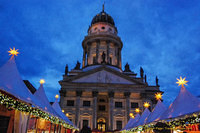 Romantic view of the Gendarmenmarkt Christmas market