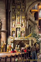 Nativity scene inside Freiburg cathedral