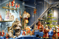 Display of Santa Clauses