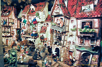 Fluffy animals in the Toy Medieval Village