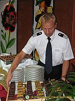 Helmut making sure that the deserts are tempting
[Main Locks - Europe River Cruise - Germany]
