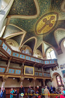 Striking ceiling of Löwenstein family chapel