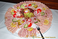 A platter of cold meats
