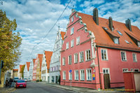 Attractive gabled buildings along Deninger Strasse