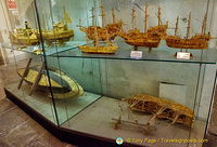 Models of various river boats