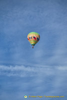 Hot air balloon over Rothenburg
