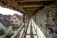 The northern stretch of Rothenburg wall