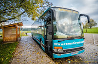 Romantic Road bus at Wieskirche