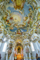 Wieskirche ceiling frescoes