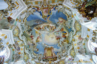 Wieskirche ceiling frescoes
