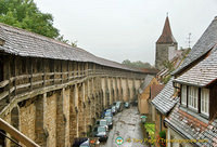External wall view of Rothenburg's medieval wall