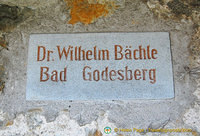 Donors to the preservation of the Rothenburg wall have their names displayed on the wall