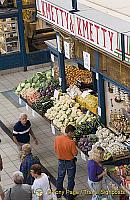 Locals shopping for food at the Great Market hall