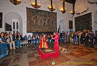 Medieval music entertain in the Great Hall
