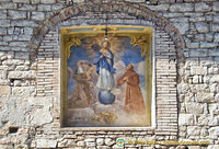 One of the many religious artwork in Assisi