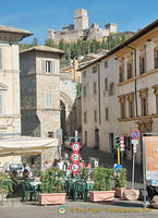 Assisi town with Rocca Maggiore towering over it