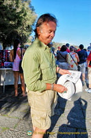 Tony with our 08:45 hydrofoil tickets to Capri