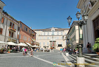 Piazza della Libertà in the centre of Castel Gandolfo