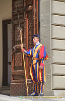 Closeup of a Papal Palace guard