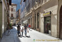 Shopping street in Como