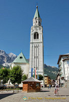 The bell tower of Cortina d'Ampezzo