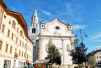 The Parish Church of Cortina d'Ampezzo on via Mercato