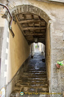 One of the narrow passages of medieval Cortona