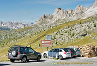 Car parking at Passo Giau