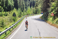 The annual Maratona dles Dolomites crosses Passo Giao