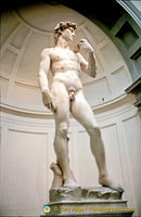 The statue of David is 5.17 metres tall