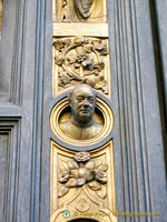 Baptistry bronze door decoration