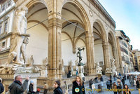 Loggia dei Lanzi with its gallery of statues