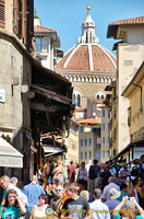 Florence is extremely busy in summer