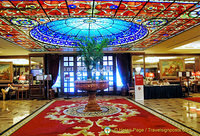 The lobby of the Grand Hotel Dino in Baveno