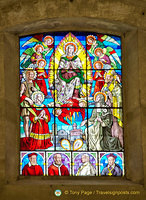 Stained glass window of Montepulciano duomo
