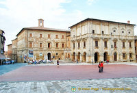 Piazza Grande the main square. Building on the right is Palazzo de'Nobili Tarugi