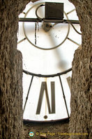Keyhole view of the Torre del Moro clock