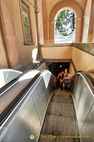 Escalator connecting Perugia centro storico with the lower town