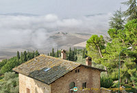 View of the Val d'Orcia from Pienza