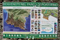 Map and information about the Portofino marine park