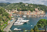 View down to the Portofino marina