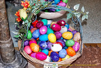 Colourful marble eggs