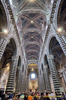 View of Siena Cattedrale nave and vault