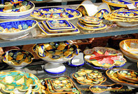 Sorrento pottery with typical lemon designs