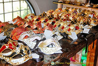 Upstairs of Arti Veneziane is their mask making area