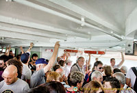 On the crowded vaporetto from Murano to Burano