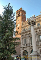 The winged lion column and the Gardello Tower